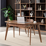 Стол рабочий округлой формы с ящиком  Working Moonnut Table варинант исполнения - 1 | Loft Concept в Москве