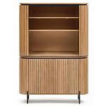 Буфет высокий из дерева манго и металла с открытыми полками и 2-мя дверцами Toinette варинант исполнения - 3 | Loft Concept в Москве