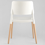 Пластиковый стул на ножках из массива бука Ferret White варинант исполнения - 6 | Loft Concept в Москве