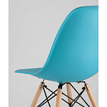Пластиковый стул на ножках из массива бука Eames Torquoise варинант исполнения - 3 | Loft Concept в Москве