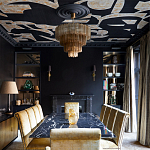 Обои ручная роспись в стиле Арт-деко Symphony Original colourway on Flint silk dupion варинант исполнения - 2 | Loft Concept в Москве