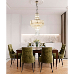 Люстра с декором из мрамора и хрусталя Dione Marble Crystal Chandelier варинант исполнения - 2 | Loft Concept в Москве