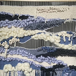 Современное ткачество гобелен в синих оттенках Blue Undine II варинант исполнения - 1 | Loft Concept в Москве