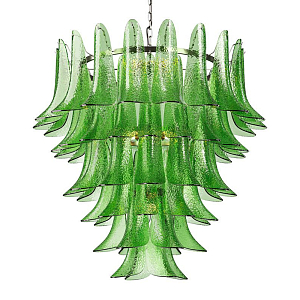 Люстра из семи ярусов зеленого стекла Independence