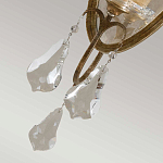 Бра с овальным зеркальным основанием с лампой в виде свечи и хрустальными подвесками Feiss варинант исполнения - 4 | Loft Concept в Москве