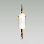 Бра с цилиндрическим белым плафоном на бронзовом основании с вертикальным декором из металлических трубок Sohne варинант исполнения - 2 | Loft Concept в Москве