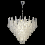 Люстра с подвесками из рифленного стекла в форме капель Textured Glass Chandelier варинант исполнения - 5 | Loft Concept в Москве