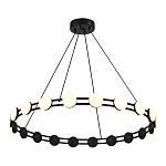 Люстра кольцевая с круглыми светодиодными источниками света Maxine Light варинант исполнения - 4 | Loft Concept в Москве