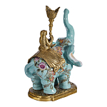 Подсвечник в виде слона из фарфора с бронзовыми элементами Elephant in the Garden of Eden варинант исполнения - 3 | Loft Concept в Москве