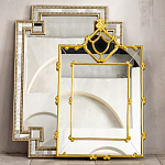 Зеркало прямоугольное Golden Classic Ornament Mirror варинант исполнения - 5 | Loft Concept в Москве