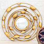 Зеркало в круглой раме украшенной раковинами с жемчугом Pearl in the Gleam варинант исполнения - 2 | Loft Concept в Москве