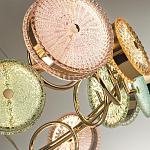 Люстра с плафонами из разноцветного стекла Glass Peonies варинант исполнения - 4 | Loft Concept в Москве