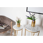 Столик дизайнерский Beige marble варинант исполнения - 3 | Loft Concept в Москве