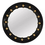 Зеркало черное с круглыми золотыми декоративными элементами Prince of the Church варинант исполнения - 1 | Loft Concept в Москве