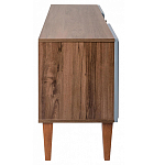 ТВ-тумба серая из массива бука с 2-мя дверками и ящиком Wenge Light варинант исполнения - 3 | Loft Concept в Москве