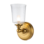 Бра для ванных комнат с прозрачным плафоном из стекла с пузырьками на основании цвета латунь Feiss варинант исполнения - 1 | Loft Concept в Москве