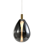 Подвесной светильник со стеклянным плафоном в форме капли дымчатого цвета NAOMI drop smoke варинант исполнения - 3 | Loft Concept в Москве