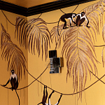 Обои с вышивкой ручной работы Étienne Original colourway on wool sateen варинант исполнения - 6 | Loft Concept в Москве