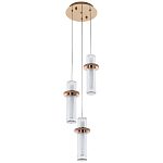 Подвесной светильник золото Trio Odile Acrylic Tube Hanging Lamp Gold варинант исполнения - 3 | Loft Concept в Москве