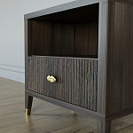 Прикроватная тумбочка с полкой Elsa Dreams Walnut  варинант исполнения - 3 | Loft Concept в Москве