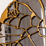 Зеркало кругле в декоративной раме золотого цвета Golden Ratio варинант исполнения - 2 | Loft Concept в Москве