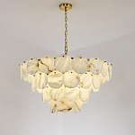 Люстра подвесная четырехъярусная с подвесками в форме дисков Cryptocrystalline Stone варинант исполнения - 7 | Loft Concept в Москве