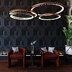 Гипсовая 3D Панель HEXAGON TEMPLE варинант исполнения - 1 | Loft Concept в Москве