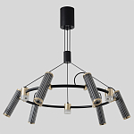 Люстра круглая с 9-ю цилиндрическими плафонами на магнитном креплении Bronze Concert варинант исполнения - 2 | Loft Concept в Москве