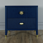 Тумба прикроватная с двумя ящиками Elsa Dreams Blue варинант исполнения - 5 | Loft Concept в Москве