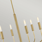 Люстра с 6-ю лампами на тонких изогнутых рожках в современном стиле Feiss варинант исполнения - 6 | Loft Concept в Москве