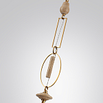 Подвесной светильник со стеклянным плафоном и декоративной вставкой из текстурного камня Tectona  варинант исполнения - 6 | Loft Concept в Москве