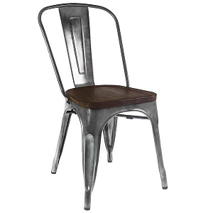 Кухонный стул Tolix Chair Wood Zinc