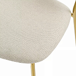 Стул барный широкой полукруглой спинкой на золотистых ножках Chair Smooth Shapes варинант исполнения - 6 | Loft Concept в Москве