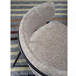 Стул полукруглый с каркасом из металла и мягким сиденьем и спинкой Soft Chenille варинант исполнения - 7 | Loft Concept в Москве