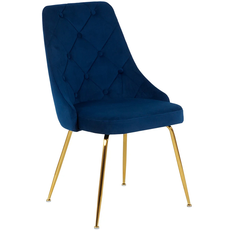   -   Ward Dark Blue Velour Chair  -   | Loft Concept 