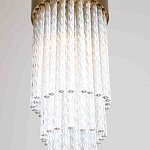 Подвесной светильник с прозрачными стеклянными подвесками и металлическим основанием Nembus варинант исполнения - 3 | Loft Concept в Москве