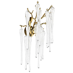 Бра с бронзовыми акцентами и прозрачными стеклянными каплями Droplet Bra варинант исполнения - 1 | Loft Concept в Москве