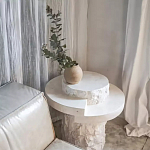 Дизайнерский журнальный стол цилиндрической формы фактурный Mylepen варинант исполнения - 3 | Loft Concept в Москве