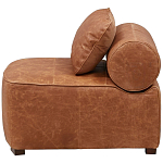 Кожаное модульное кресло коричневое без подлокотников с подушкой Coul Leather Modular Armchair варинант исполнения - 3 | Loft Concept в Москве