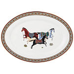 Сервиз обеденный из фарфора с изображением лошадей на 6 персон 23 предмета Porcelain Horse Set  варинант исполнения - 4 | Loft Concept в Москве