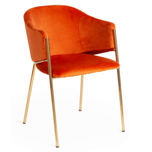 Стул Faisal Orange Velvet Chair