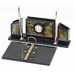 Настольный письменный набор из камня офиокальцит и змеевик Successful Leader варинант исполнения - 2 | Loft Concept в Москве