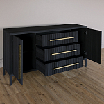 Буфет Primo с тремя ящиками и двумя фасадами Черный дуб варинант исполнения - 6 | Loft Concept в Москве