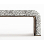 Банкетка Forli с элегантными латунными вставками  варинант исполнения - 2 | Loft Concept в Москве