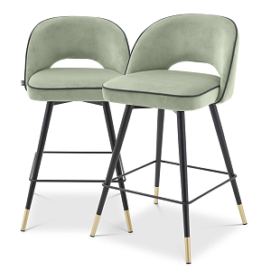 Комплект полубарных стульев Eichholtz Counter Stool Cliff set of 2 pistache green