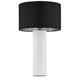 Настольная лампа с белым фактурным корпусом и черным абажуром Twisted варинант исполнения - 4 | Loft Concept в Москве