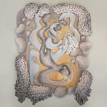 Тканый вручную монументальный настенный гобелен Soft Inception варинант исполнения - 3 | Loft Concept в Москве