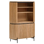 Буфет высокий из дерева манго и металла с открытыми полками и 2-мя дверцами Toinette варинант исполнения - 1 | Loft Concept в Москве