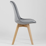 Стул с мягким велюровым сиденьем Arvika Grey варинант исполнения - 2 | Loft Concept в Москве