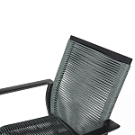 Стул темно-серый с высокой плетеной спинкой и сиденьем Braided Strength варинант исполнения - 8 | Loft Concept в Москве